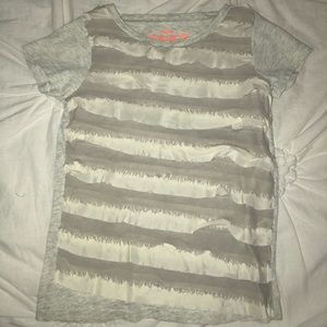 Crewcuts grey silk ruffle Collectible T